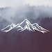 VINYL DECAL MOUNTAIN, Peak, Travel, Adventures, Car Window Decal, Car Sticker, Water Bottle Mug Tablet iPad Laptop MacBook Apple Decal