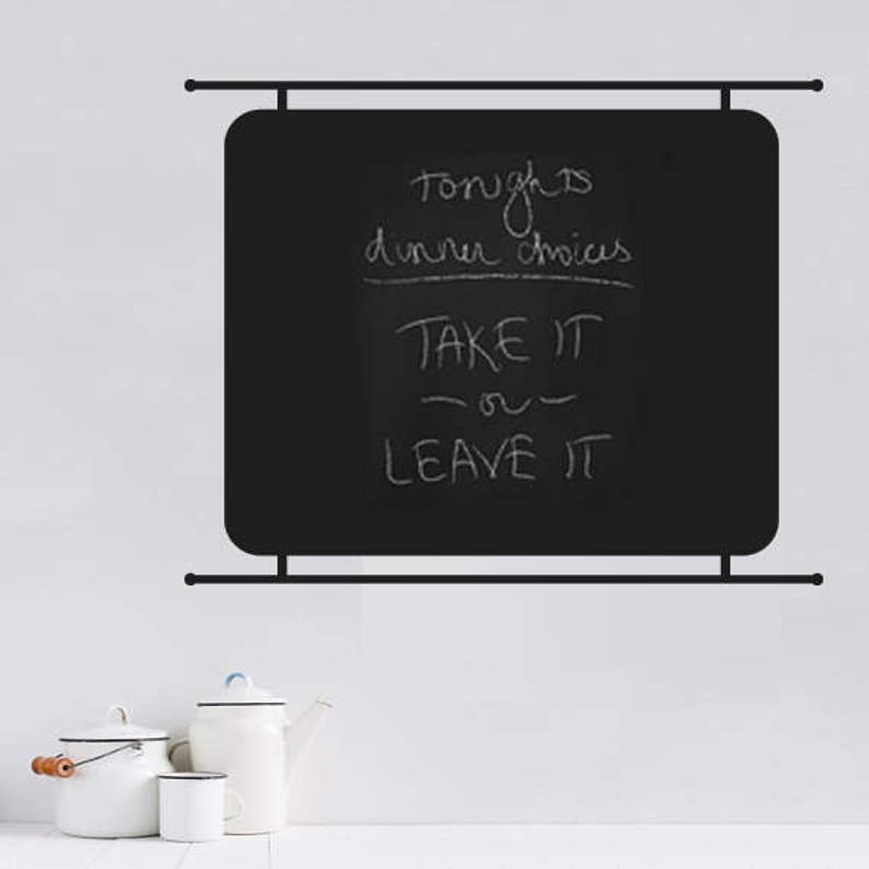 CHALKBOARD VINYL DECAL Custom Made Chalkboard Vinyl Wall Etsy