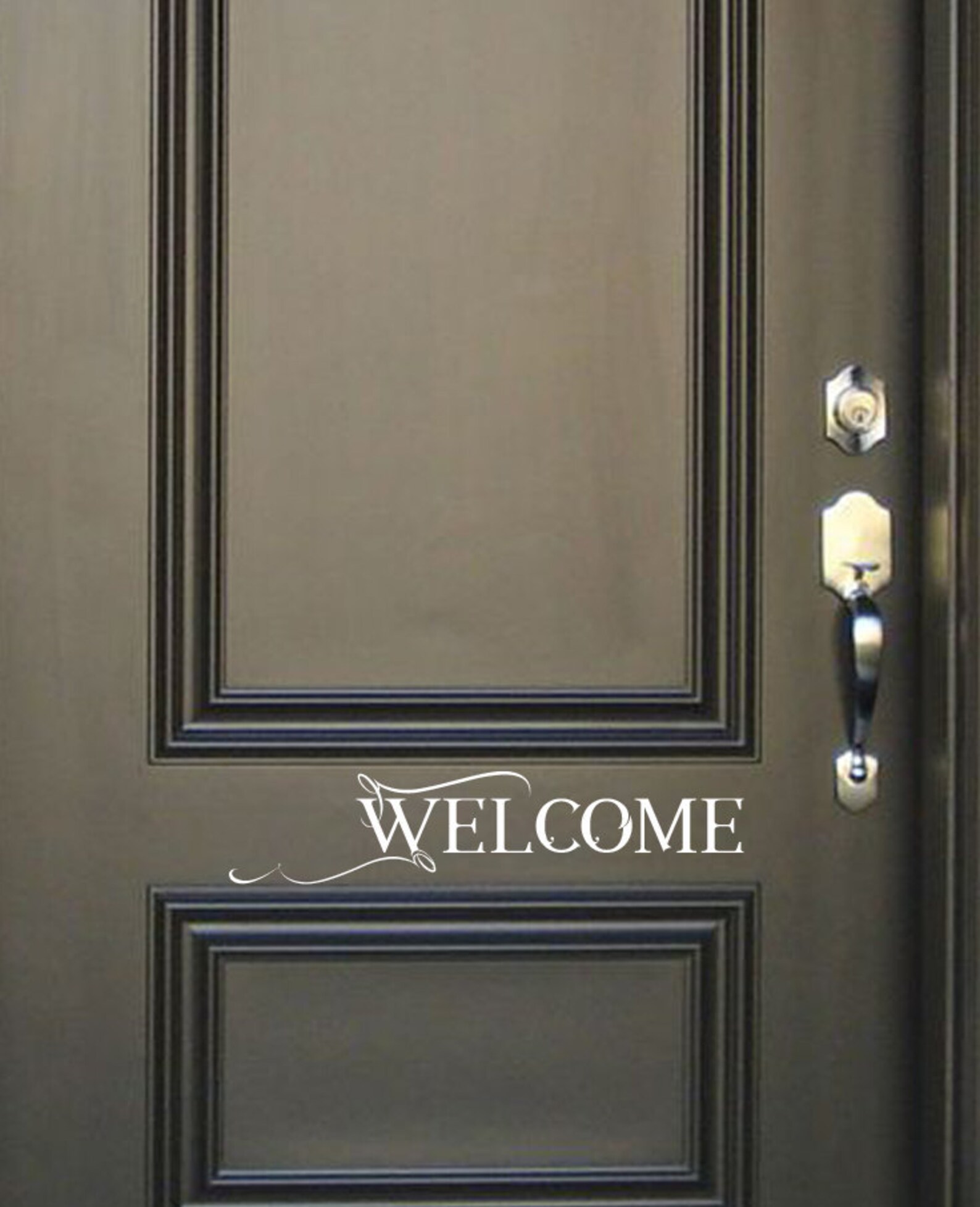 Welcome Door Decal Custom Door Decor Welcome Wall Decor Etsy