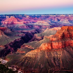 Grand Canyon Sunset Canvas & Metal, Arizona, National Park, Landscape Photography, Nature Photo, Red Rocks,Home Office Decor, Wall Fine Art