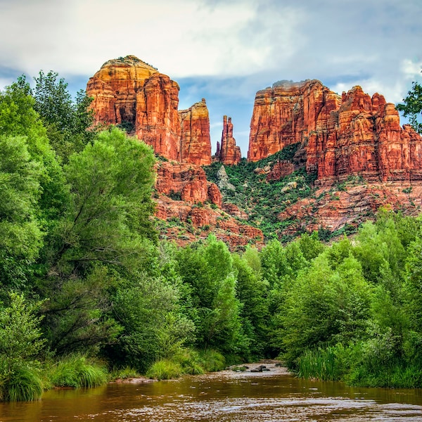 Cathedral Rock, Arizona, Sedona AZ,Landscape Photography,Nature Photo,Red Rock,Home Office Decor,Wall Art,Fine Art- Canvas & Metal available