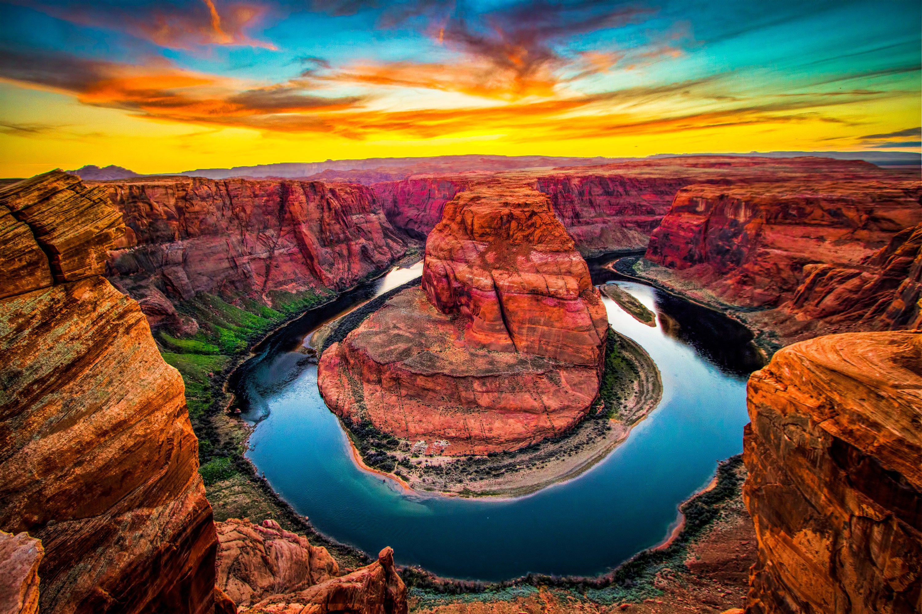 Horseshoe Bend Grand Canyon Arizona Utahsunsetlandscape Etsy