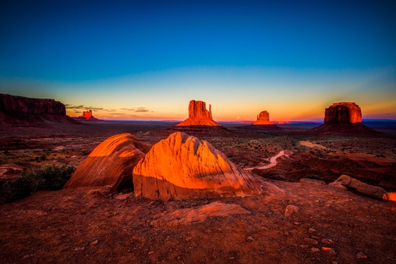 Monument Valley Arizona Utah Border Nature Photography Canvas Print Art Decor