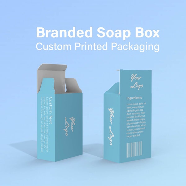 Branded Soap Box, Custom Printed Packaging, Soap Packaging