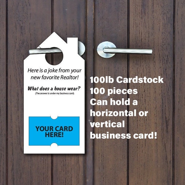 100 Real Estate Door Hangers Etsy