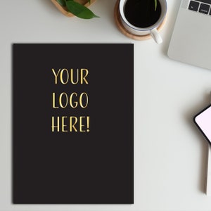 100 Custom Foil Stamped Pocket Folders, Branded Folders, Company Folders, Business Folders, 9 x 12, Two 4 inch pockets with card holders