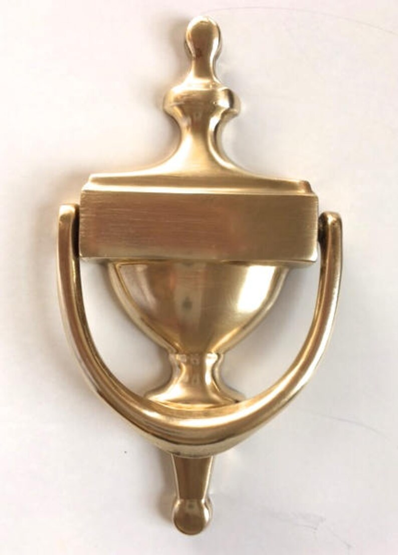 Brushed Brass medium doorknocker plate Great & excellent Etsy