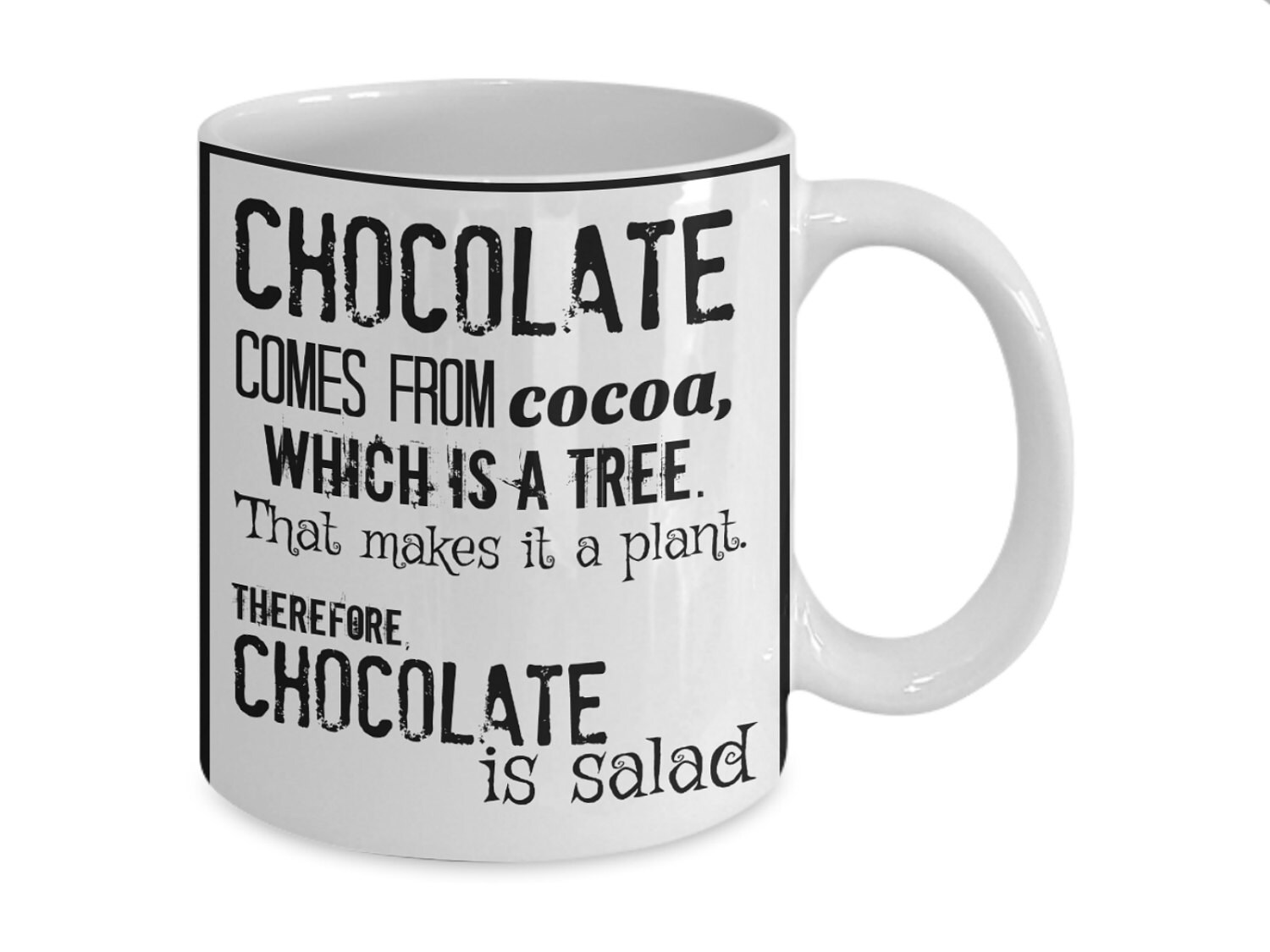 Chocolate Lover Coffee Mug Funny Novelty Gift for Choco Etsy UK