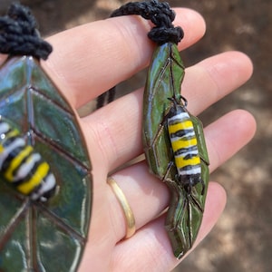 Hungry Monarch Caterpillar Necklace
