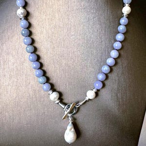 Rare Vintage Antique Chinese Purple Lavender Jade Jadeite Necklace, Sterling w Freshwater Pearls,Amazing  Hand Made Gift Box, Great Gift