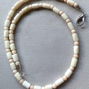 Vintage Unused Italian Angel Skin Coral Necklace, Salmon White Coral , Beach Necklace, Natural Coral  17&quot;, Elegant Sporty Atara Fobar