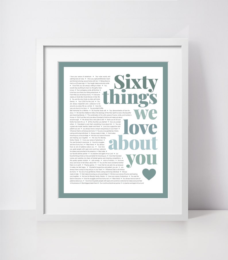 75 THINGS We Love About You 75th Birthday Gift for Aunt Gift for Grandma Mom's 75th Birthday Gift for Mom 75th birthday gifts image 5