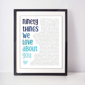 100 THINGS We Love About You; 100th Birthday; Gift for Uncle; Gift