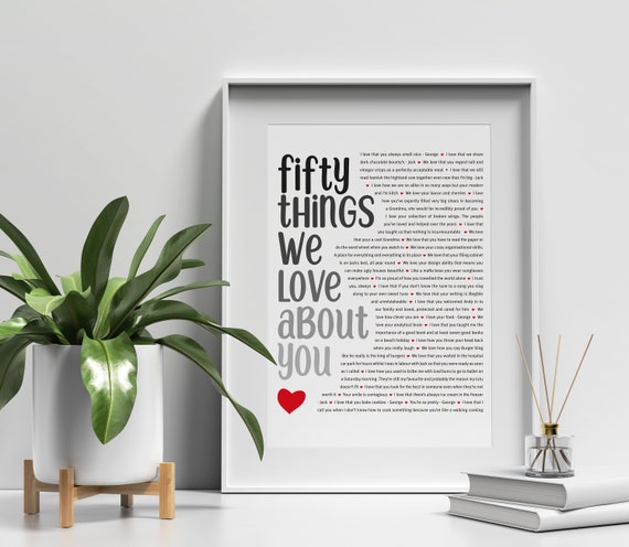 50 REASONS I Love You; 50 THINGS I Love About You; Boyfriend's