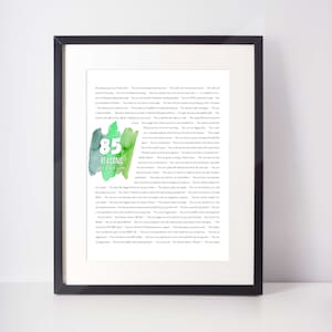 85 THINGS We Love About You; 85th Birthday; Gift for Uncle; Gift for Papa; Grandpa&#39;s 85th Birthday; Father&#39;s 85th Birthday