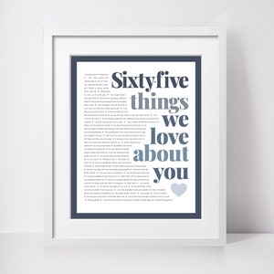 75 THINGS We Love About You 75th Birthday Gift for Aunt Gift for Grandma Mom's 75th Birthday Gift for Mom 75th birthday gifts image 6