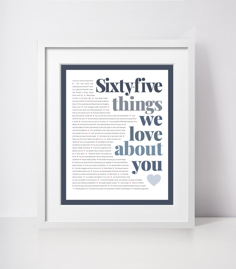 75 THINGS We Love About You 75th Birthday Gift for Aunt Gift for Grandma Mom's 75th Birthday Gift for Mom 75th birthday gifts image 6
