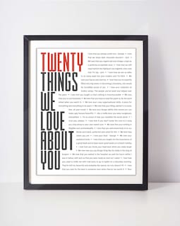 20 THINGS We Love About You; 20th Birthday; Gift for Brother; Gift