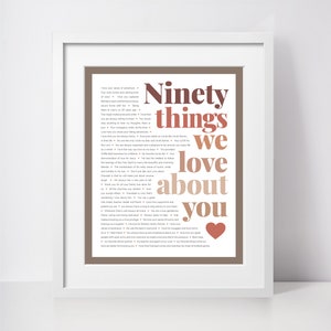 75 THINGS We Love About You 75th Birthday Gift for Aunt Gift for Grandma Mom's 75th Birthday Gift for Mom 75th birthday gifts image 10