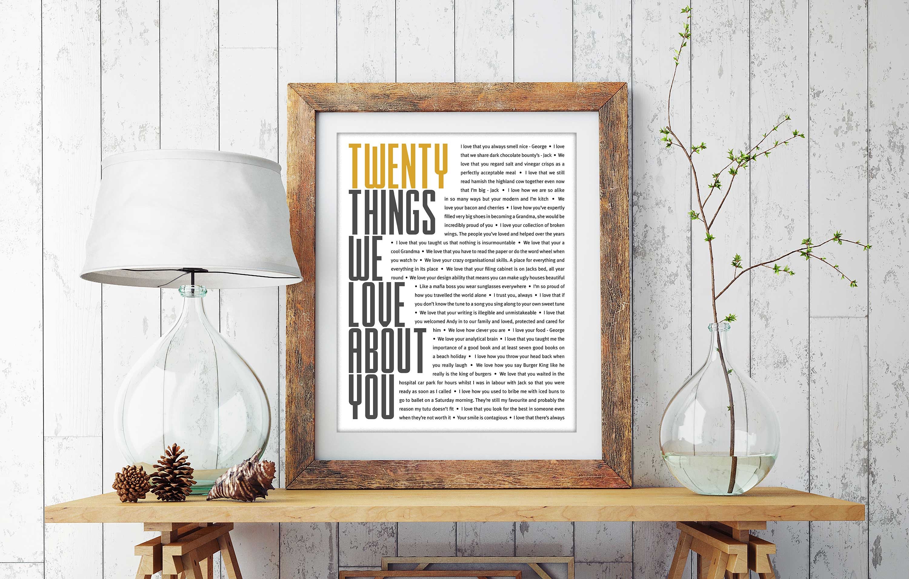 20 THINGS We Love About You; 20th Birthday; Gift for Brother; Gift