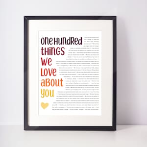 100 COSAS QUE AMAMOS DE TI; 100 cumpleaños; Regalo para el tío; Regalo para papá; El cumpleaños número 100 del abuelo; Cumpleaños número 100 del padre; Regalo para ella
