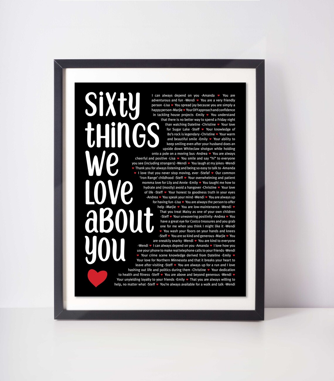 40 REASONS We Love You Personalized Birthday Gift Gift For Etsy 40 reasons we love you personalized birthday gift gift for etsy