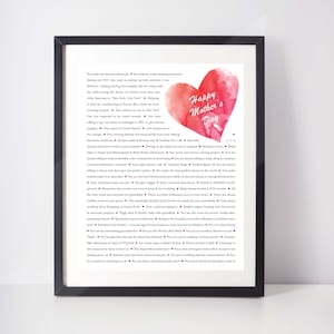 Personalisiertes Muttertagsgeschenk; Gründe, warum wir Mama lieben; Individuelles Geschenk für Mama; Muttertag; Für Frau; Für Sie; Mum es Day; Sofort Geschenk für Mama