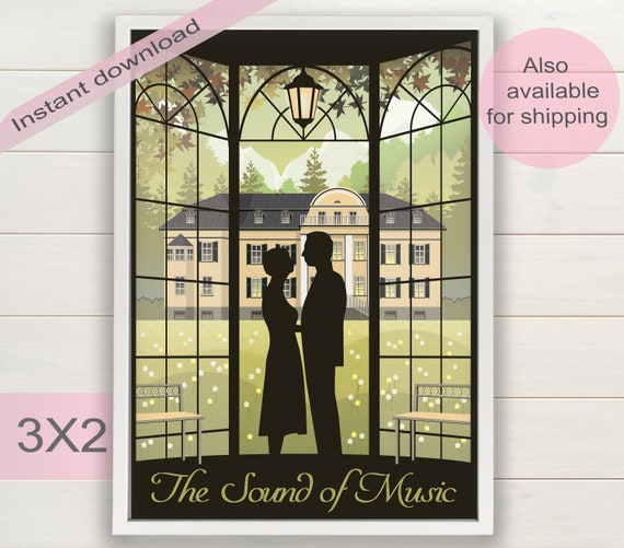 Sound Of Music Gifts Party Art Poster Maria Captain Etsy