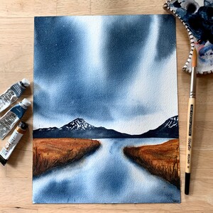 New Zealand Landscape Watercolor Painting