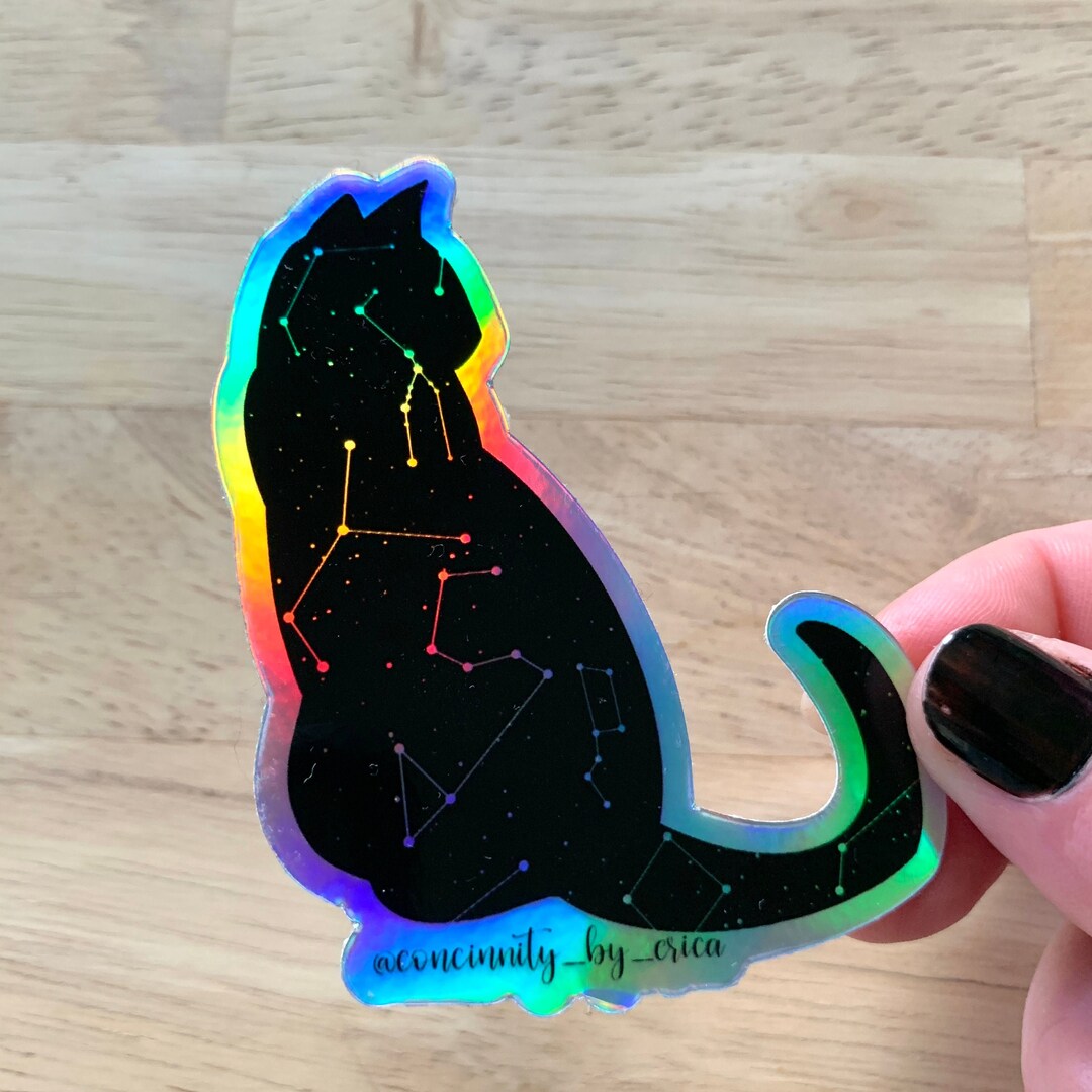 Constellation Cat Sticker - Etsy