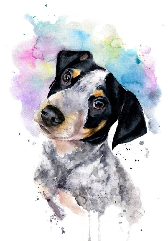 Custom Pet Portrait Dog Portrait Pet Portrait Watercolor Etsy