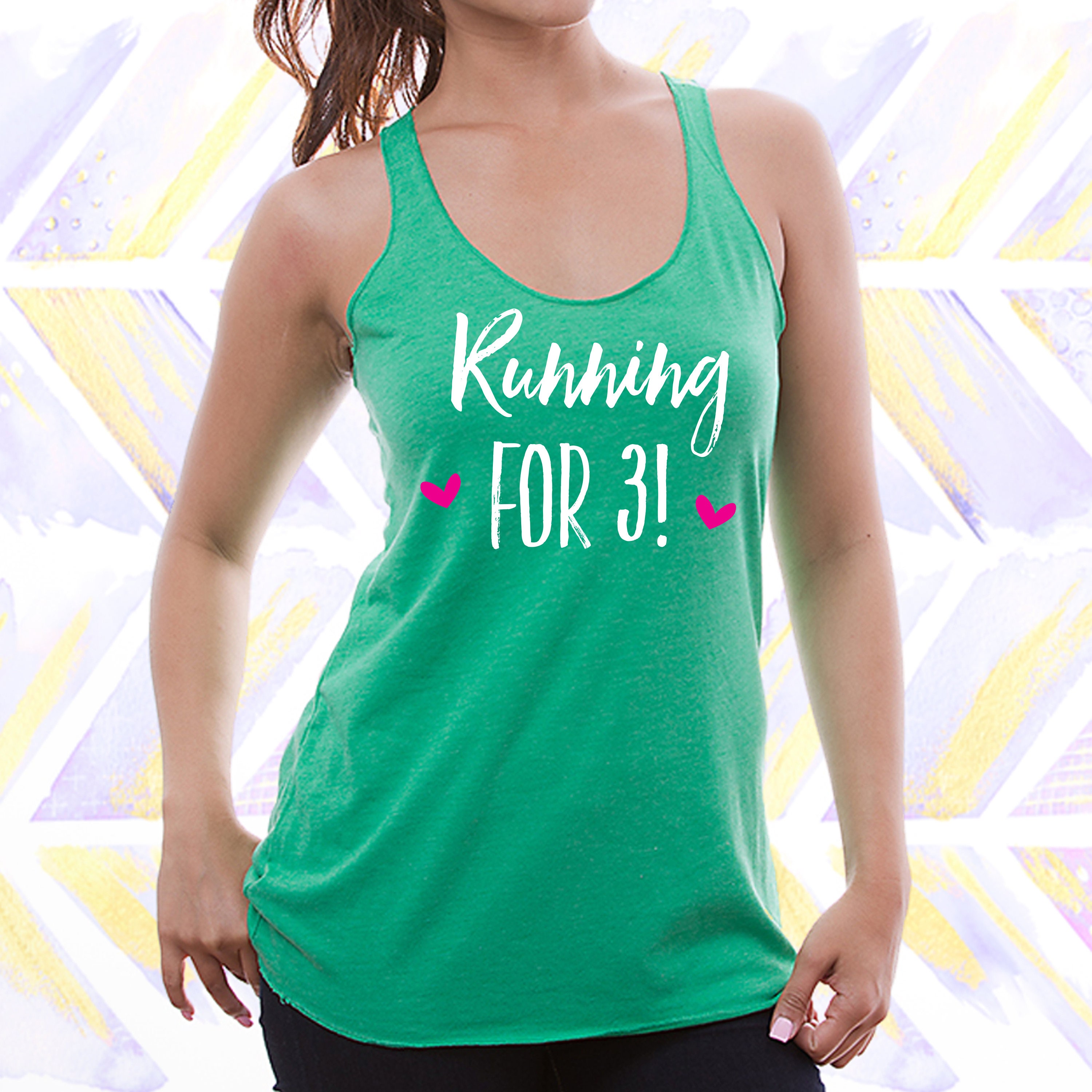 Running for 3 Pregnant Workout Tank 