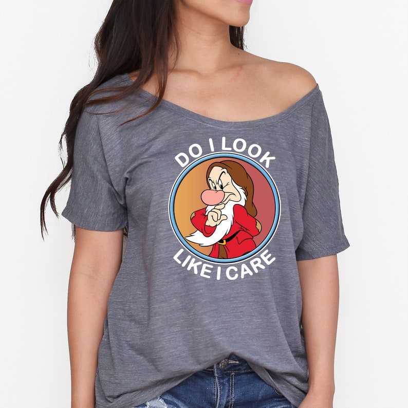 Do I Look Like I Care Grumpy Shirt / Snow White and The Seven | Etsy