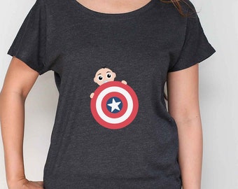 Baby Captain America Maternity Dolman 
