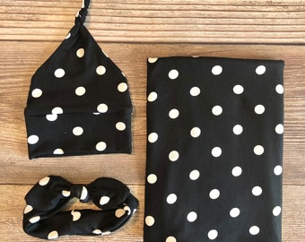 polka dot swaddle