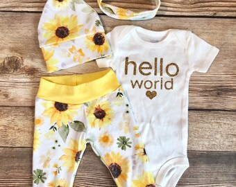 little girl sunflower outfit