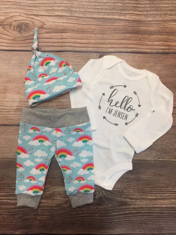 rainbow baby coming home outfit boy