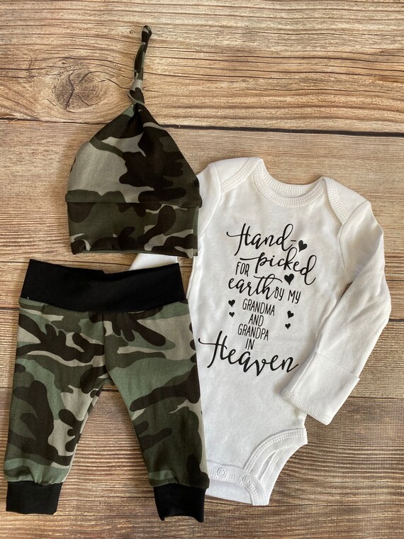 baby boy camo coming home outfit
