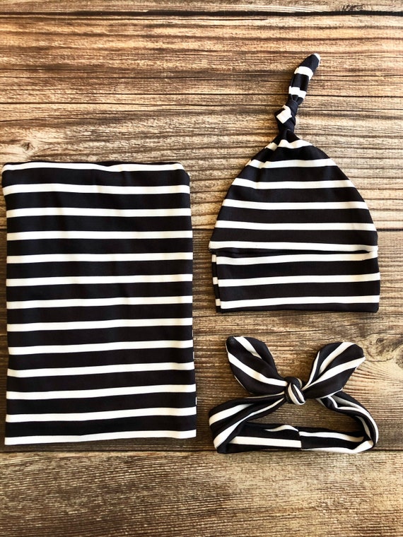 black and white swaddle