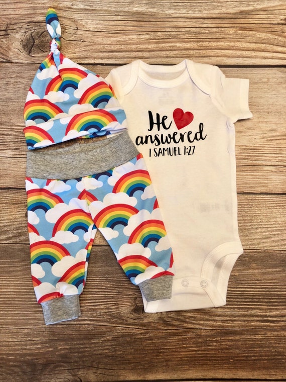 rainbow baby outfit