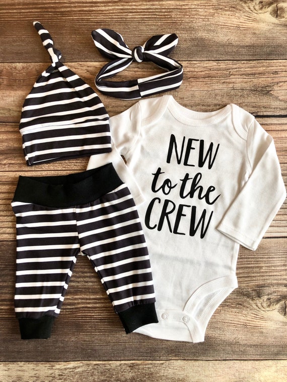 new to the crew baby girl outfit