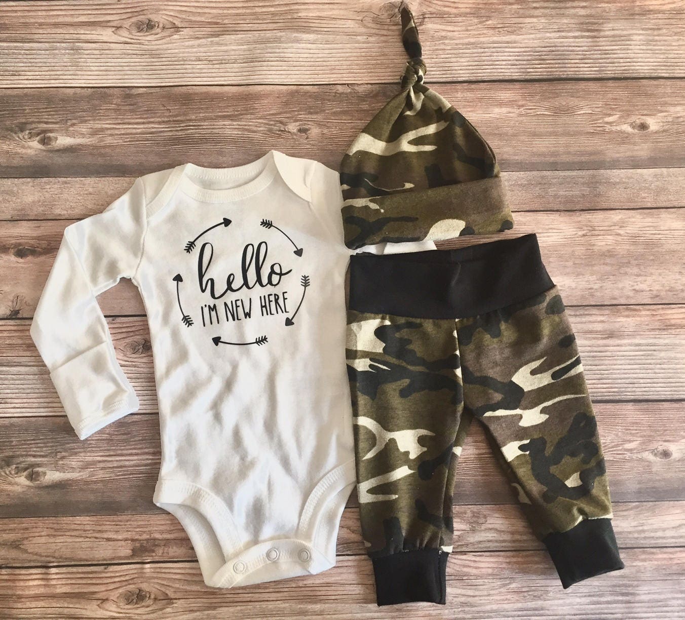 newborn boy camo outfits