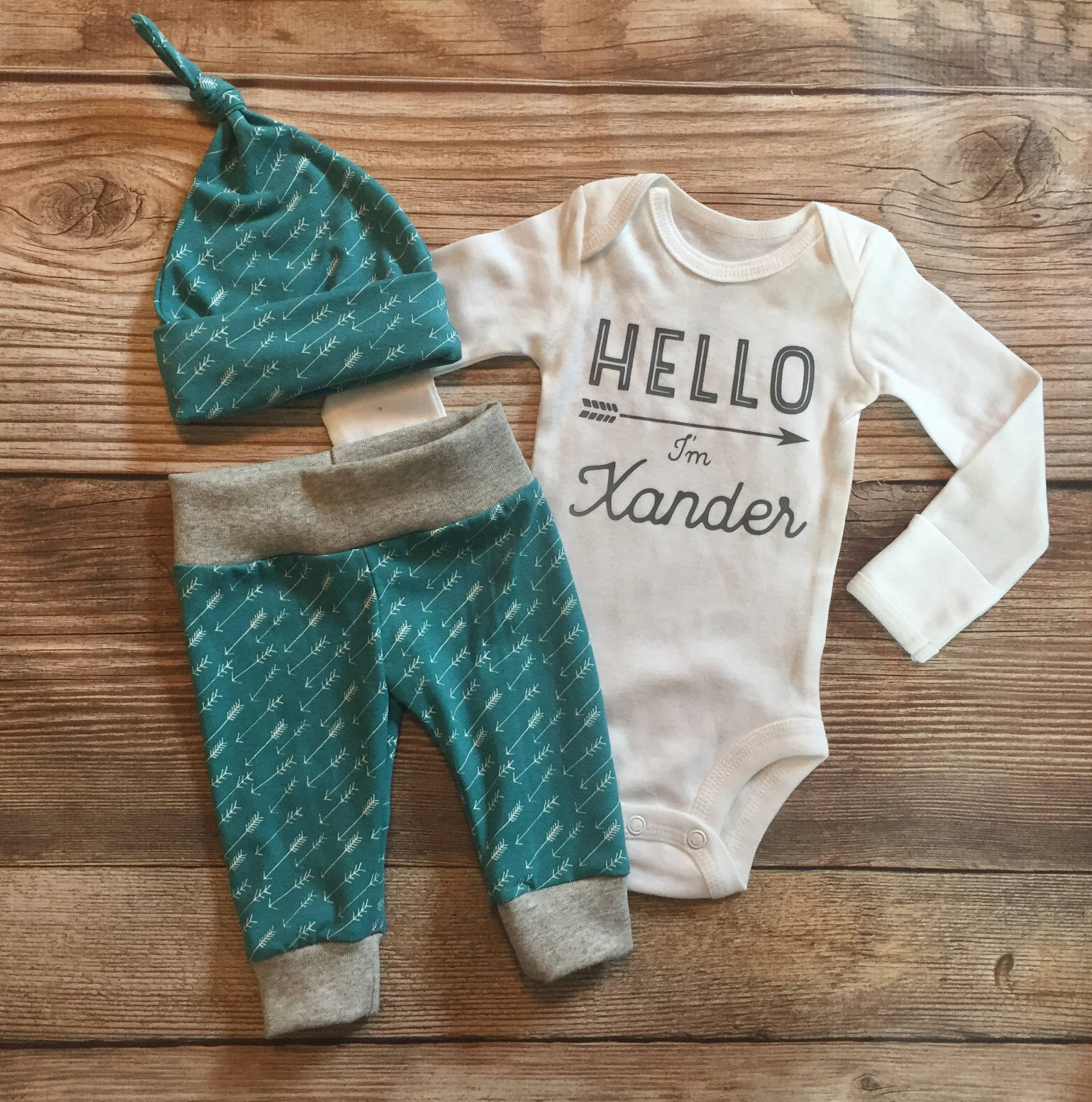 baby boy turquoise outfit