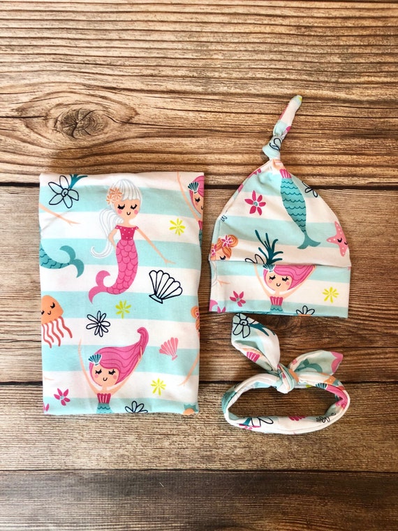 mermaid swaddle set