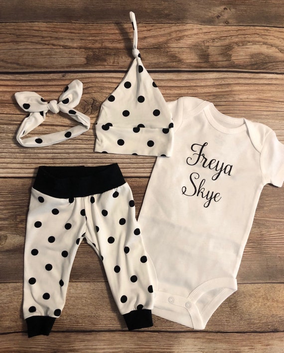 polka dot newborn outfit