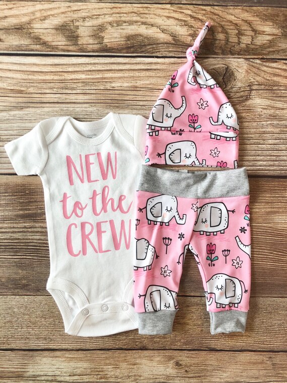new to the crew baby girl outfit