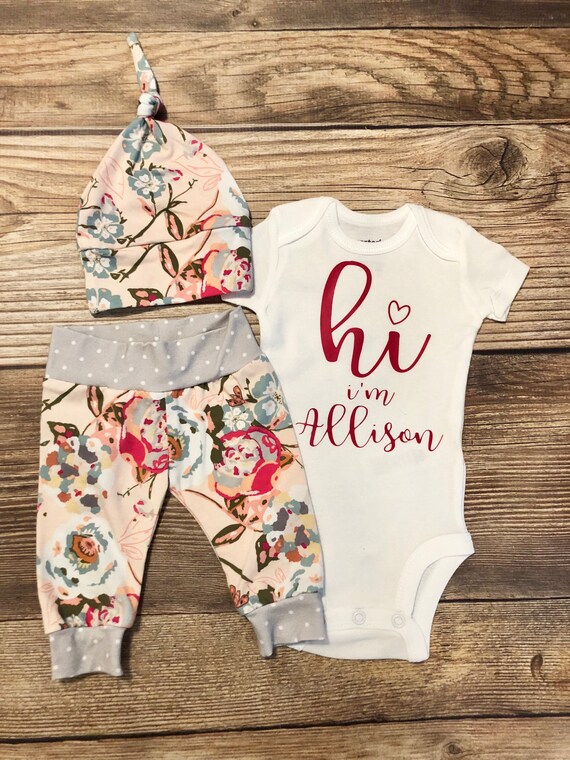 newborn outfit with name