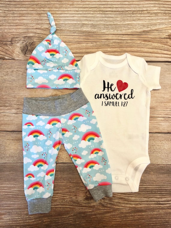 rainbow baby boy outfit