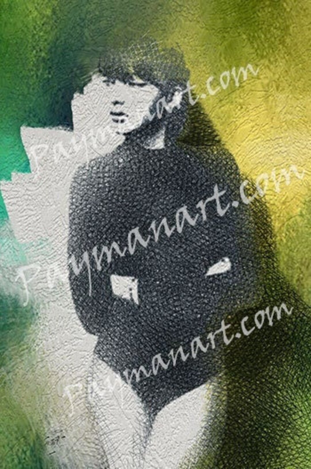 Eyesight Original Digital Painting Printed on Stretched Canvas, Wall