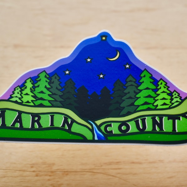 Marin County Sticker 4.5" x 2.5"